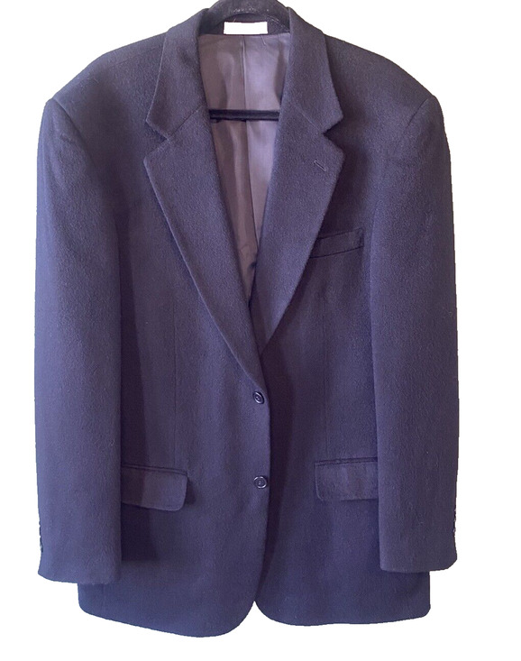 Today's Man Other - Blazer Mens Size 42L 100% Camel Hair Black Business Casual Party Sportscoat